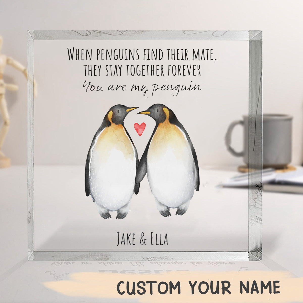 You're My Penguin - Couple Personalized Acrylic Plaque