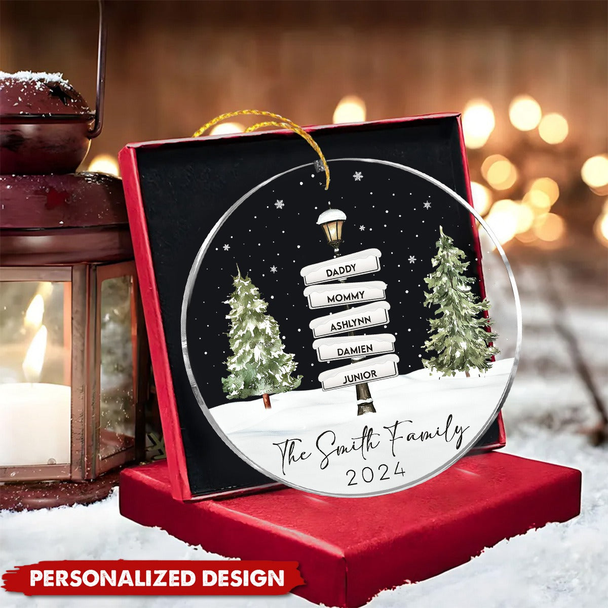 Personalized Christmas Road Sign Name Tag Customization-A Gift For Family