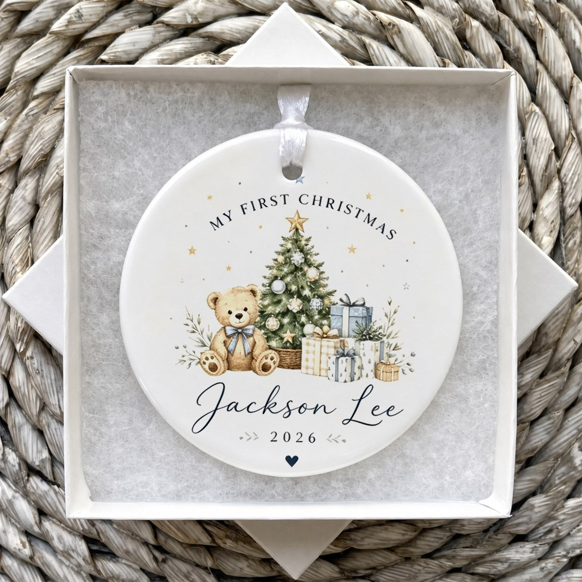 Personalized Baby First Xmas Ornament With Baby Name,Newborn Gift