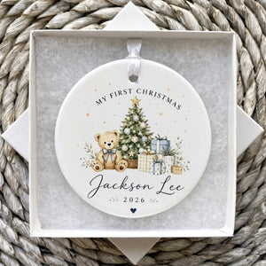 Personalized Baby First Xmas Ornament With Baby Name,Newborn Gift