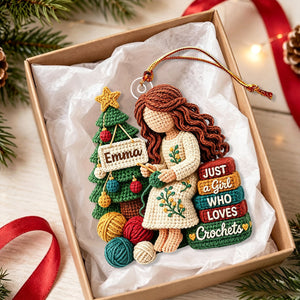 Custom Yarn Acrylic Ornament - Personalized Christmas Birthday Gifts For Crochet Knitting Lovers