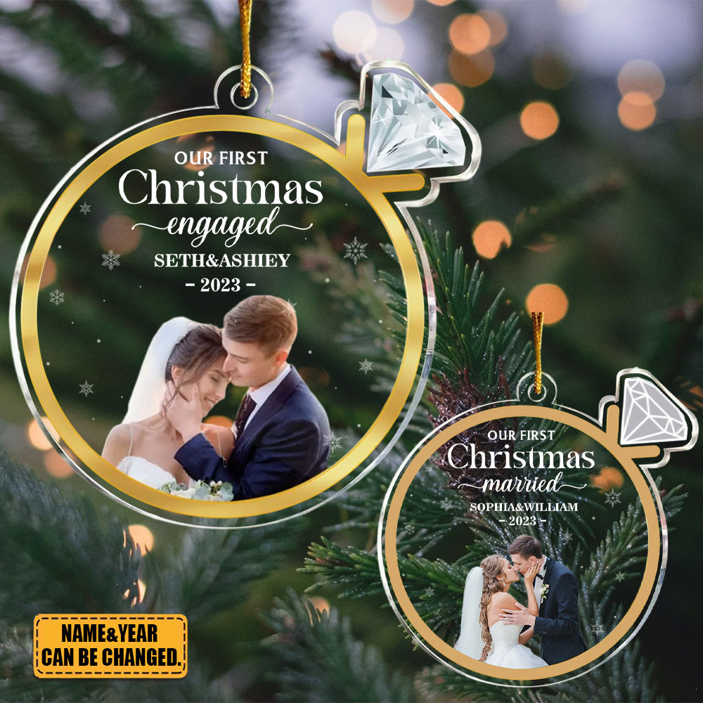 Christmas 2023 Gift For Couple-Personalized Couple Acrylic Ornament