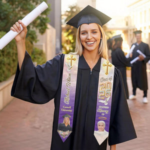 Custom Photo In Loving Memory - Personalized 2026 Graduation Stole