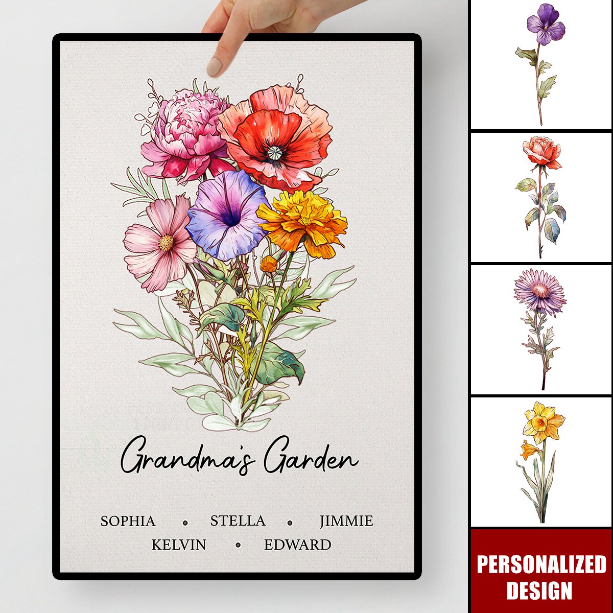 Blooming Stories Of Generations - Family Personalized Custom Vertical Poster
