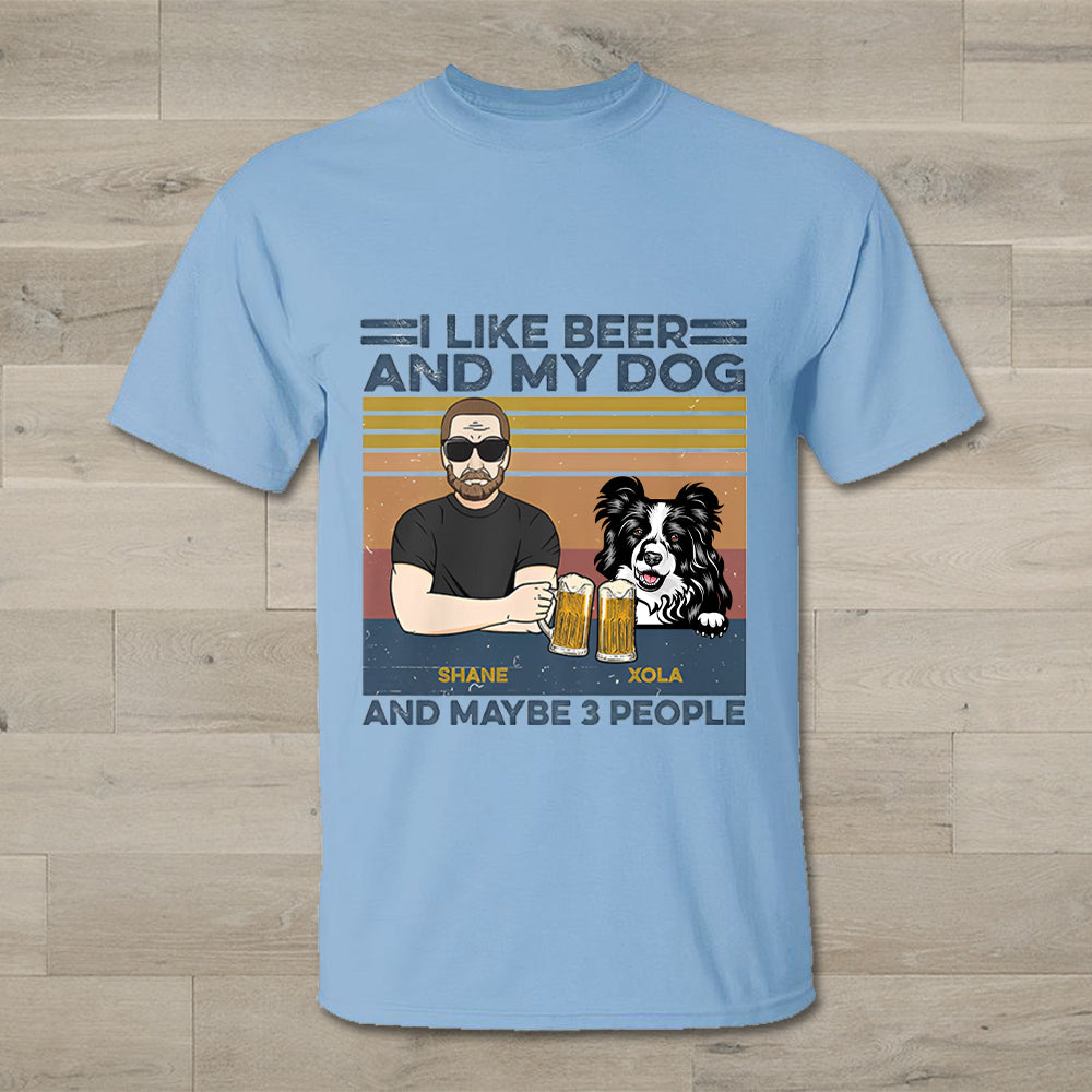 I Like Bourbon, Beer, And My Dogs-Personalized Shirt
