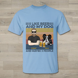 I Like Bourbon, Beer, And My Dogs-Personalized Shirt