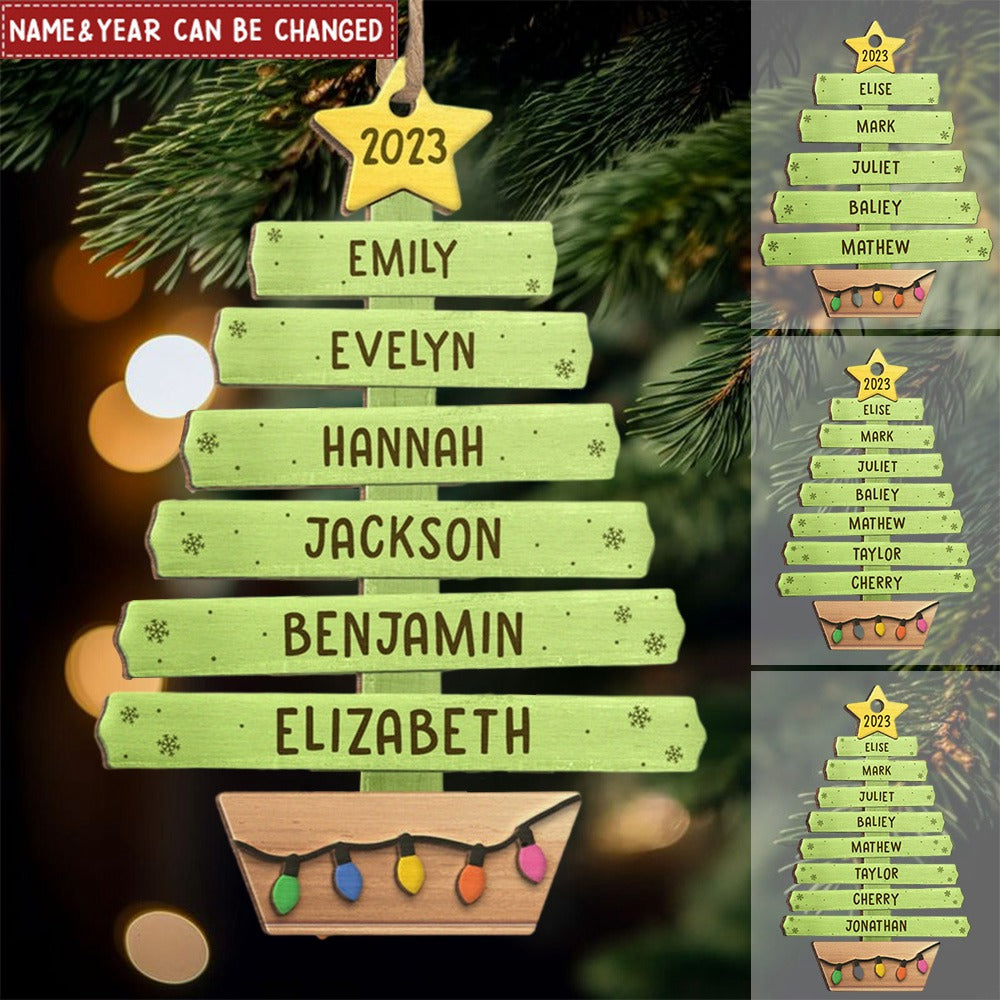 Family Is Everything Personalized Custom Wooden Ornament