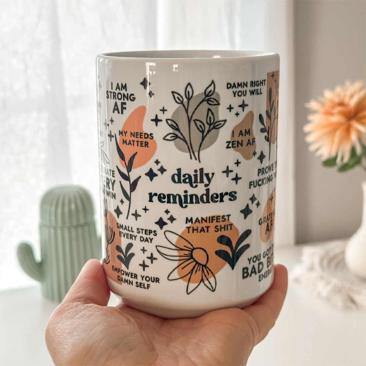 Mental Health Mug Daily Affirmations Cup, Gift For Best Friend