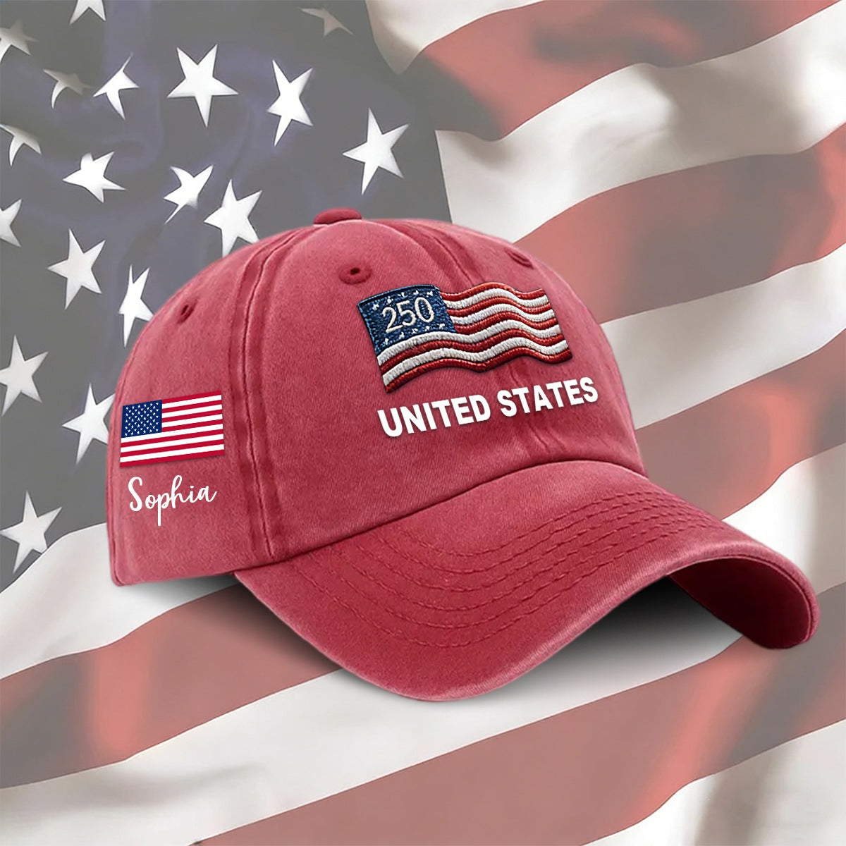 Proud to Be American-Personalized 250th Anniversary Commemorative Cap