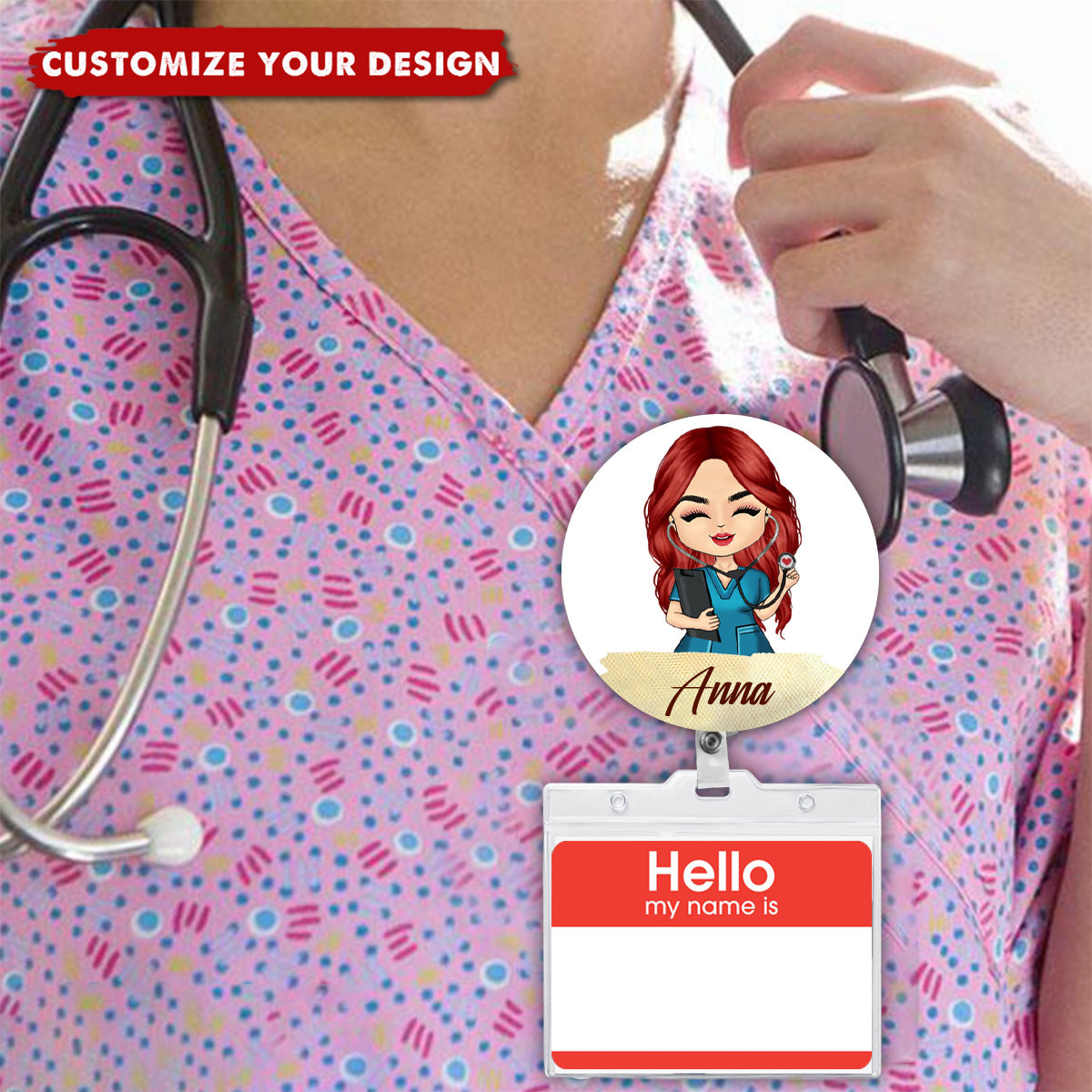 Gift For Nurse Personalized Badge Holder