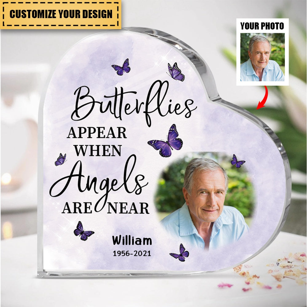 Memorial Gift Butterflies Appear When Angels Are Near Plaque