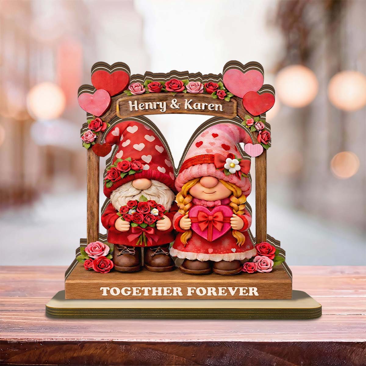 Together Forever-Personalized  Cartoon Couple Plaque