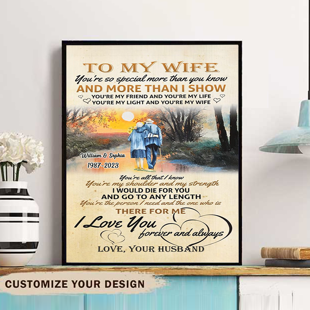 To My Wife Special More Than You Know Poster Canvas Gift For Wife From Husband