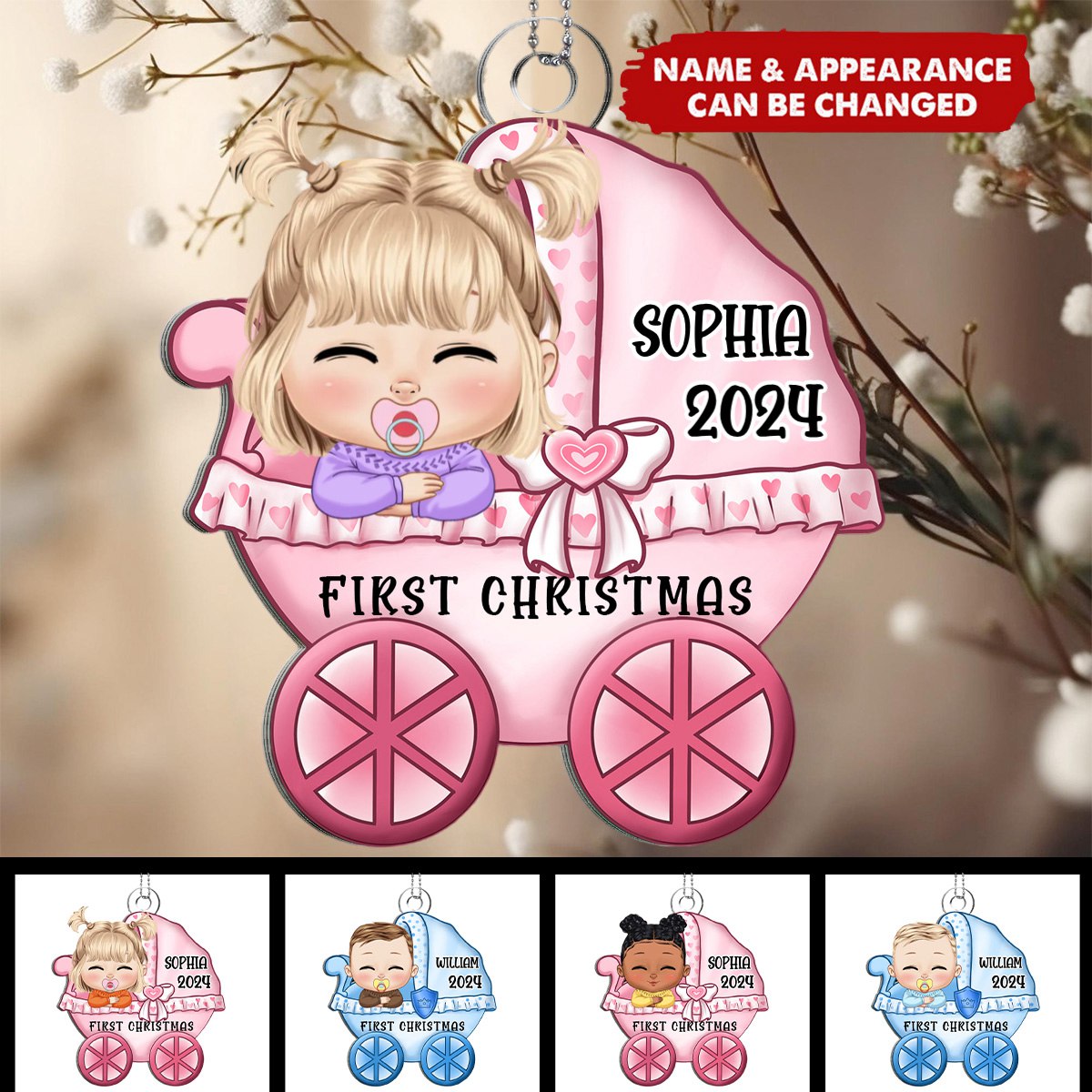 Baby’s First Christmas – Personalized Acrylic Ornaments