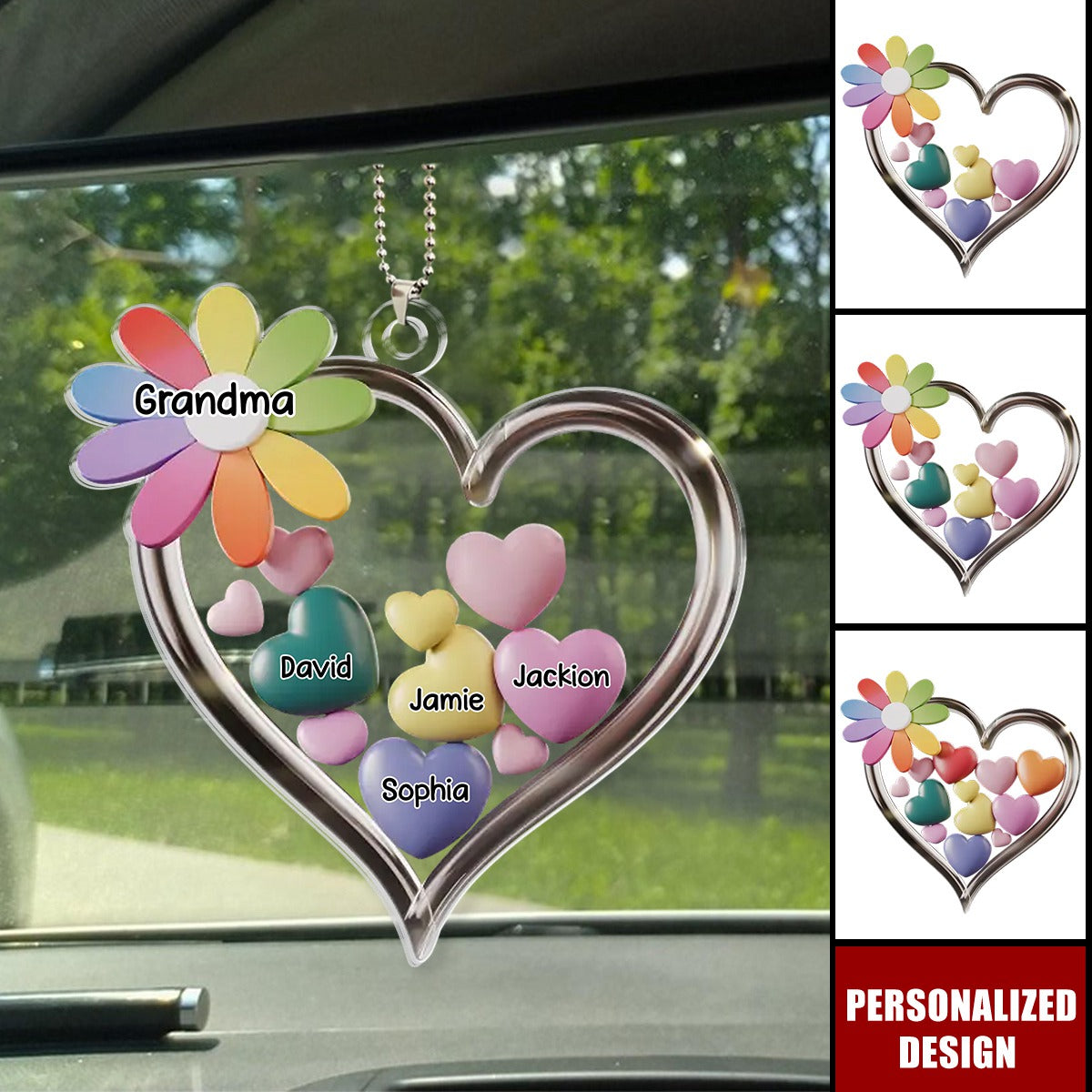 A Grandmother Is A Gift From Above - Family Personalized Custom Car Ornament