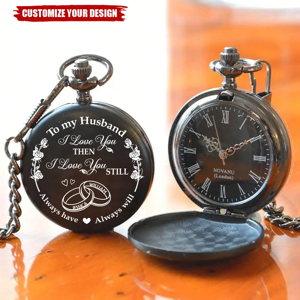 I Love You Then I Love You Still - Personalized Pocket Watch