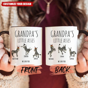 Personalized Dad Funny Mug Gift, Papa's Little Asses, Daddy's Donkeys