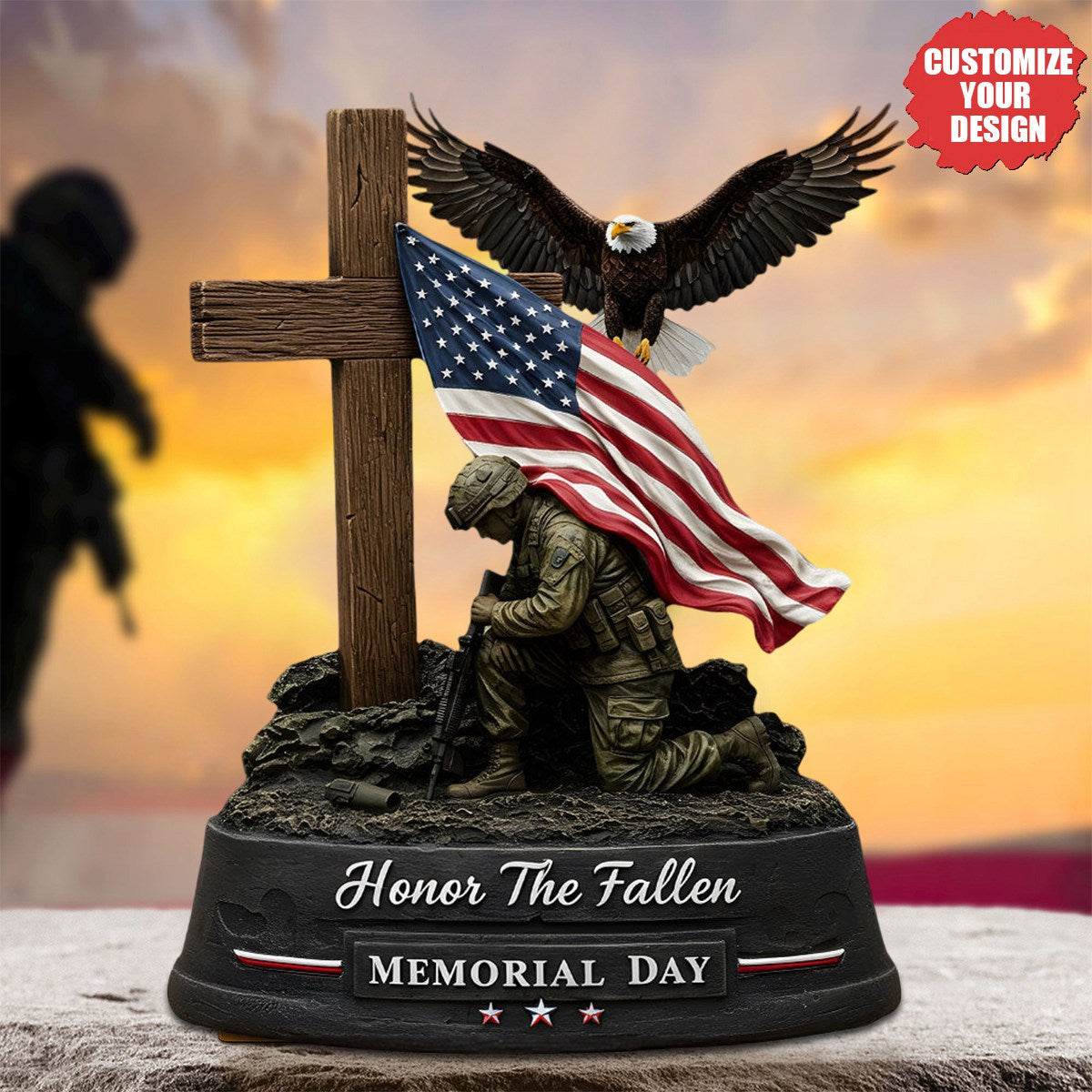 Honor The Fallen - Personalized Veteran Custom Shaped Acrylic Plaque