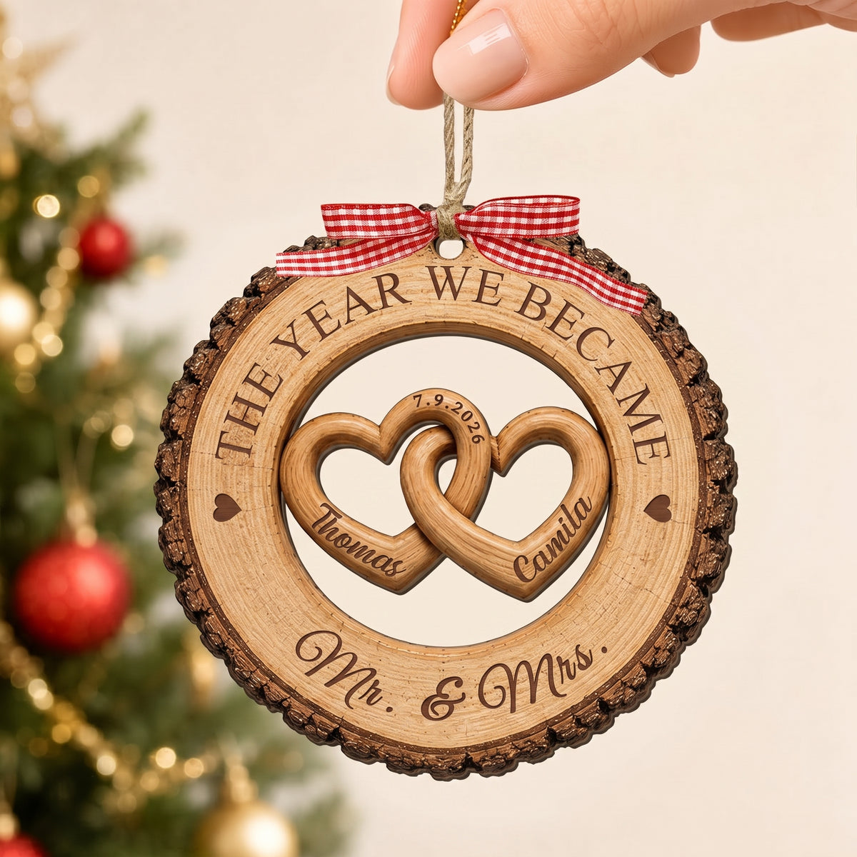 Personalized Couple Wedding Anniversary Ornament