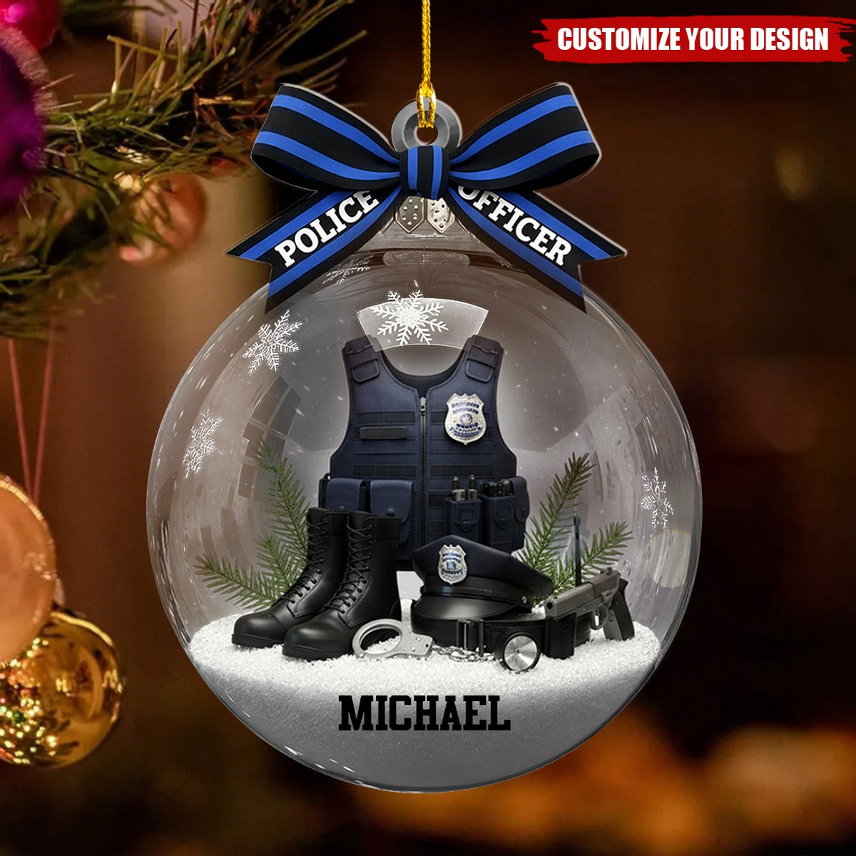 Proud Police Officer - Personalized Police Officer Ornament