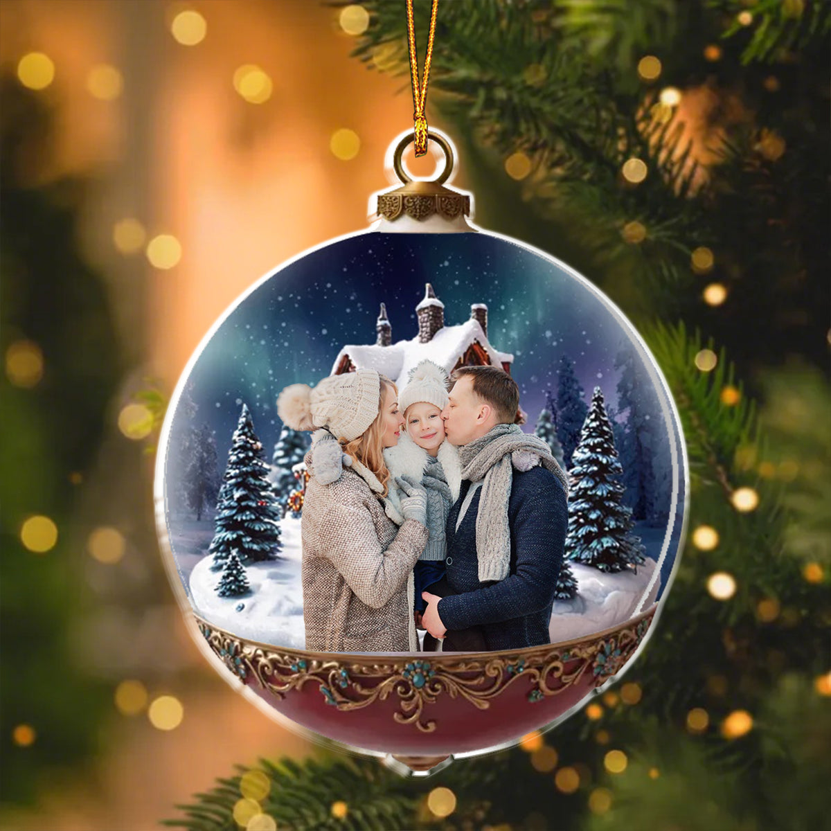 A Season Full Of Togetherness - Custom Photo Acrylic Ornament