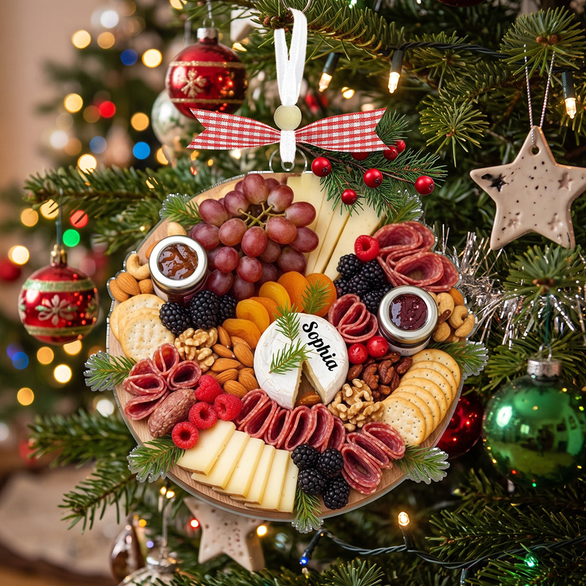Custom Christmas Charcuterie Board Ornament