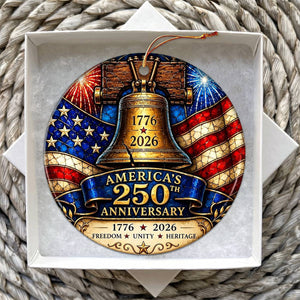 America 250th Anniversary Ornament, Patriotic Christmas Tree Decor