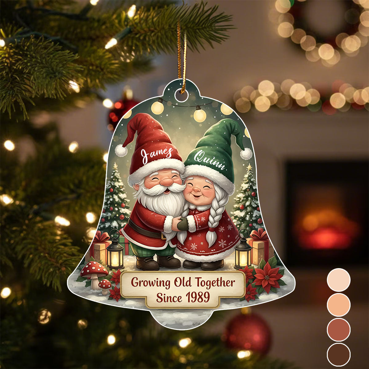 Personalized Couple Christmas Ornament - Anniversary Gift