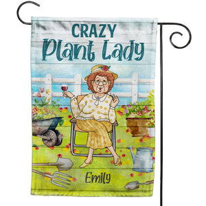 Gift For Grandma Crazy Plant Lady Garden Flag