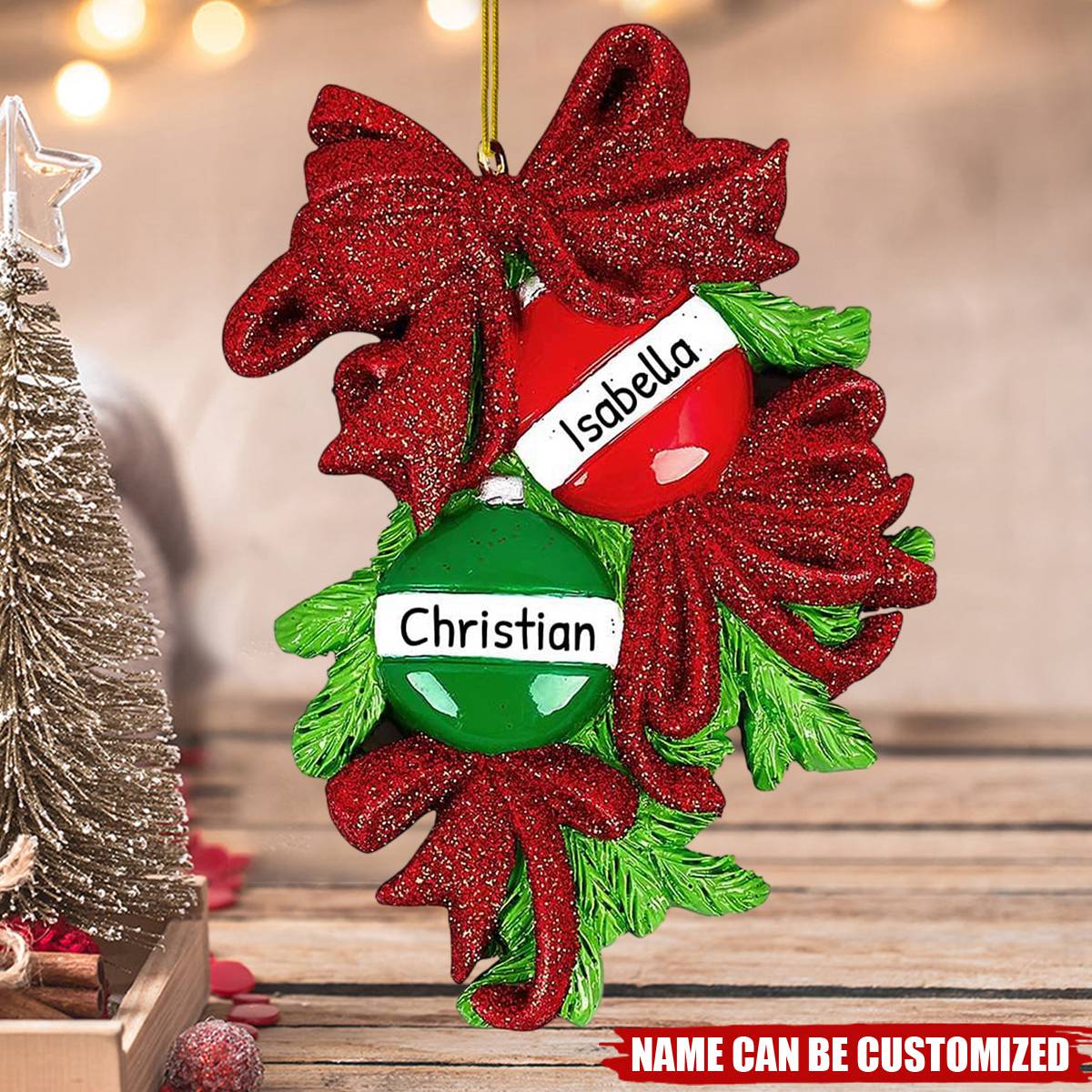 Family Christmas Ball Customized Name Home Ornament Gift