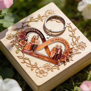 From Our First Kiss Till Our Last Breath - Personalized Acrylic Keychain