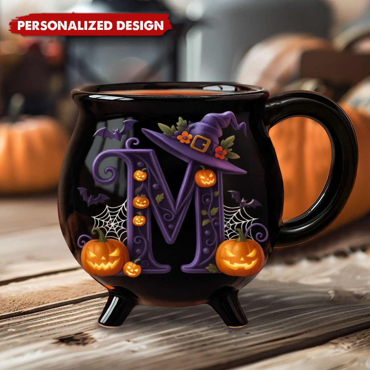 Personalized Witchy Cauldron Coffee Mug, Halloween Gifts