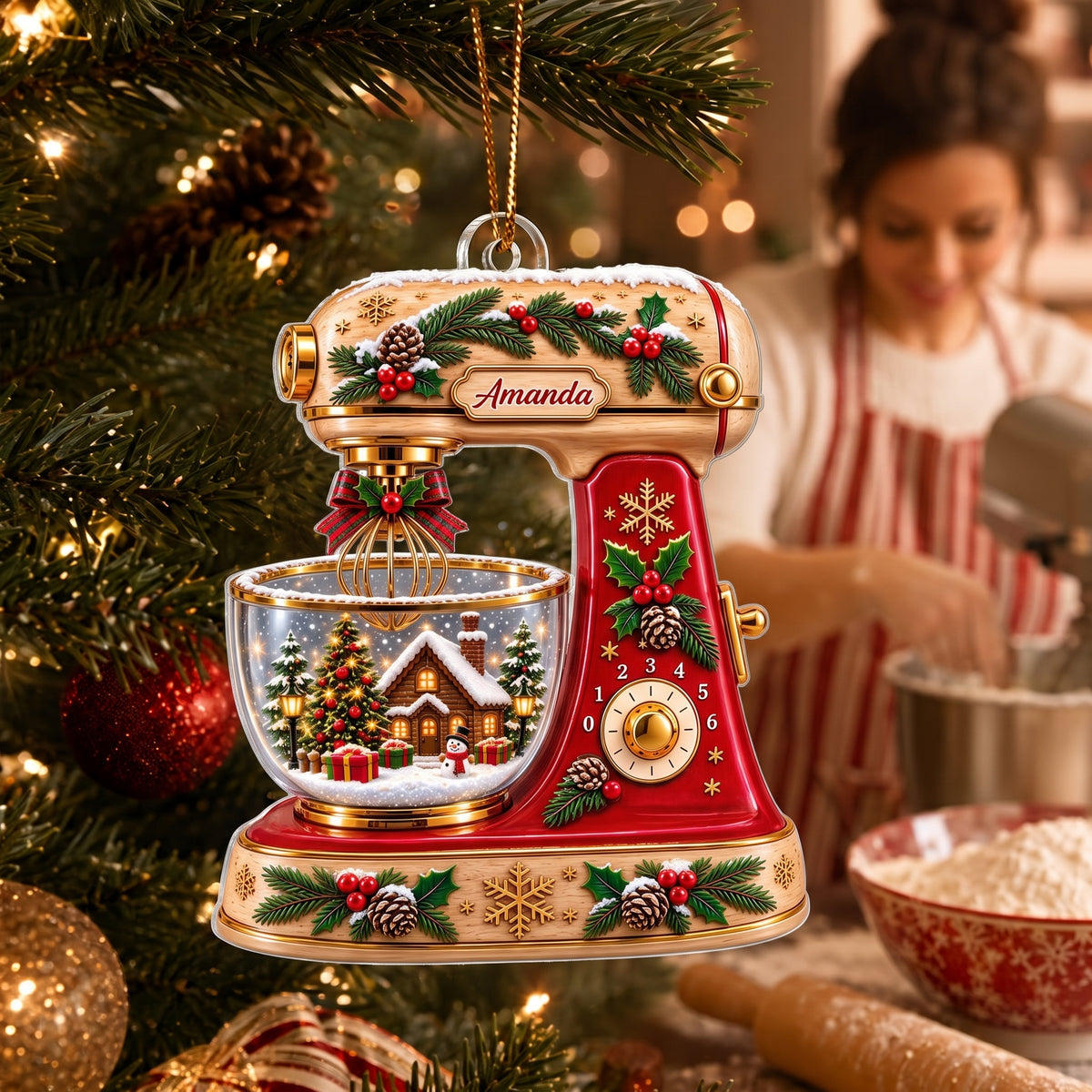 Personalized Baking Mixer Christmas Ornament