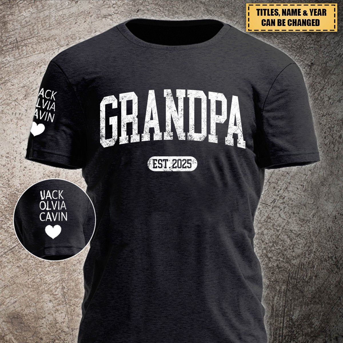 Personalized Papa Shirt With Est Year, Custom Dad Shirt, Gift for Papa