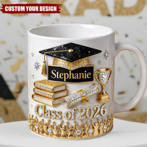Personalized Graduation Mug Class of 2026, Senior Gift for Her Him