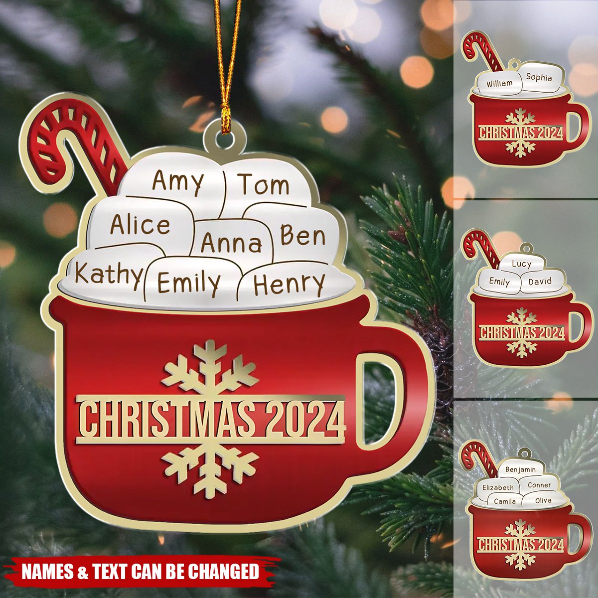 Personalized Family Name Custom Acrylic Ornament