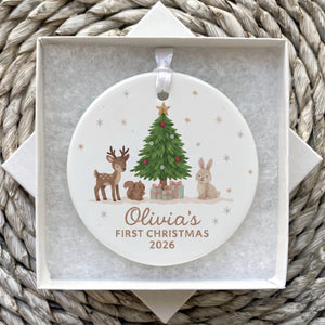 Personalized Baby First Christmas Ornament with Baby Name