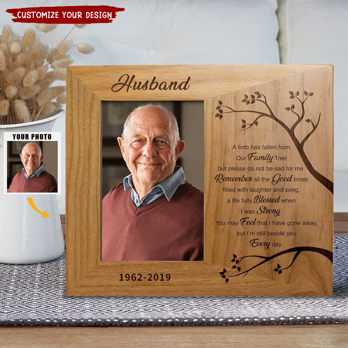 A Limb Has Fallen Poem Personalized Memorial Picture Frame