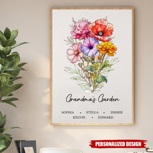Blooming Stories Of Generations - Family Personalized Custom Vertical Poster