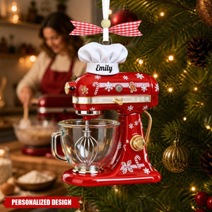 Personalized Baking Mixer Xmas Ornament, Home Baker Keepsake