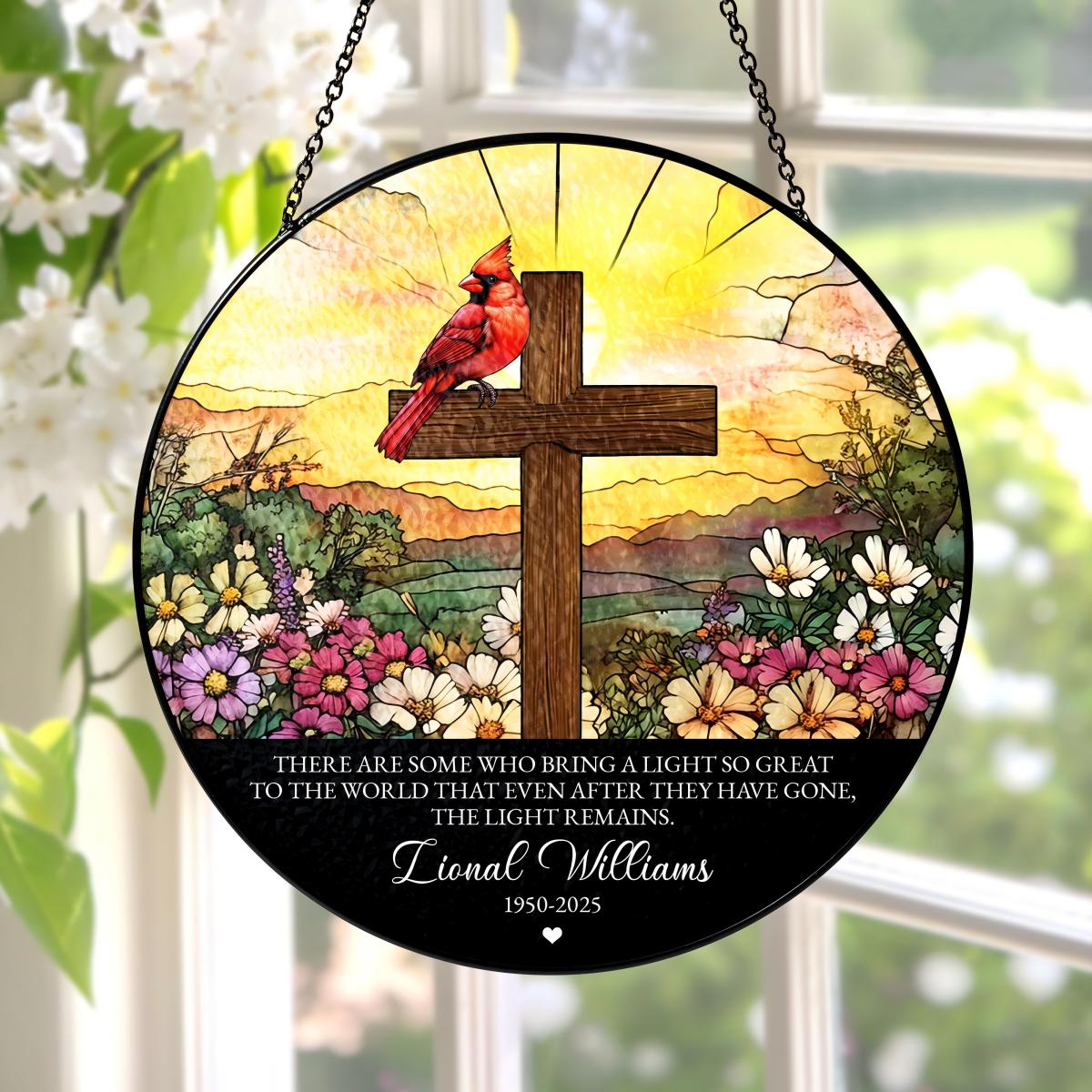 Custom Memorial Suncatcher, Sympathy Gift, Loss Of Mom Dad