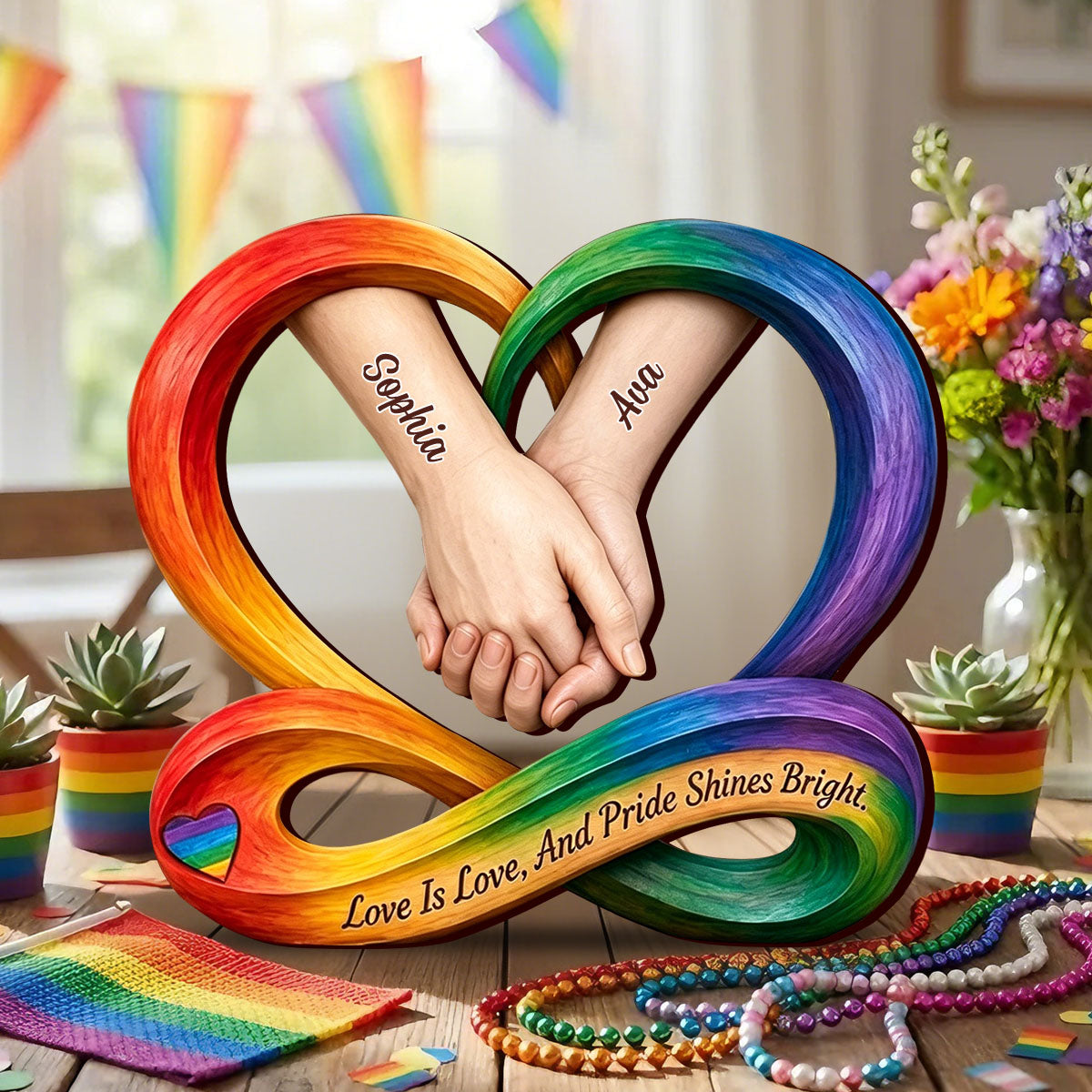Personalized Wooden Plaque For LGBTQ ,Pride Month Gift