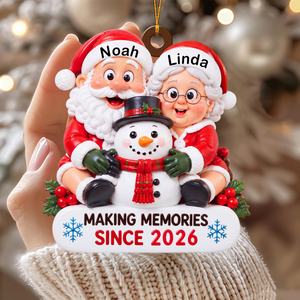 Personalized Couple Christmas Making Memories Acrylic Ornament