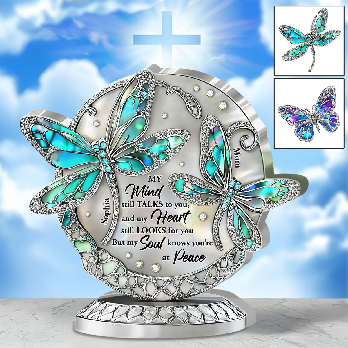 Two Souls One Flight - Personalized Memorial Acrylic Plaque For Family