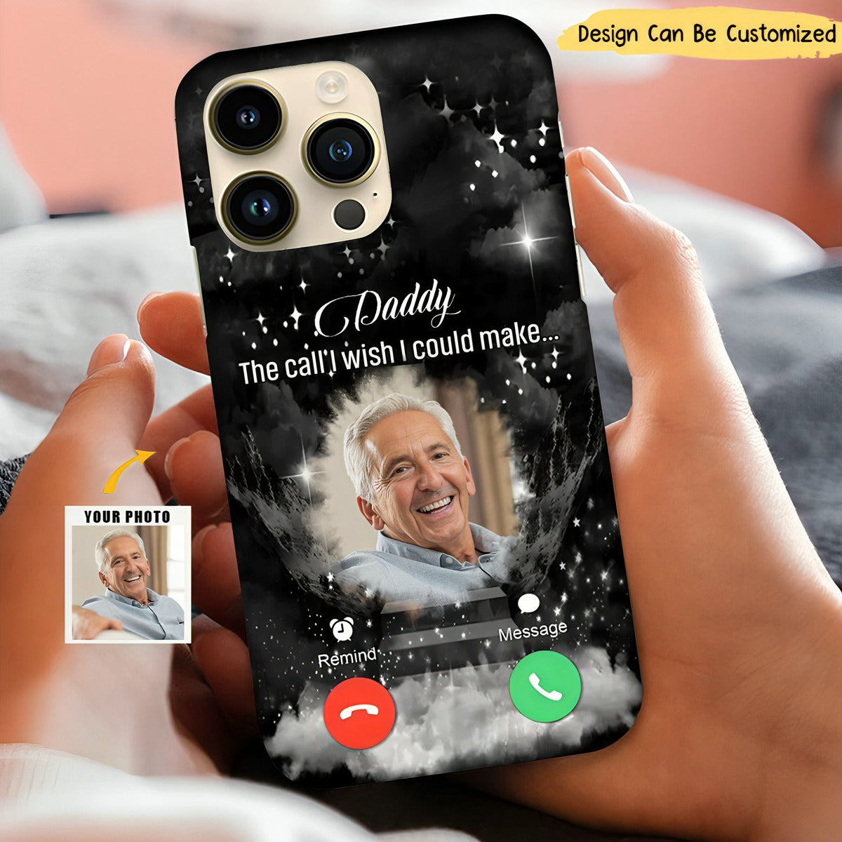 Memorial Upload Photo, Daddy Mommy The Call I Wish I Could Make Personalized Phone Case