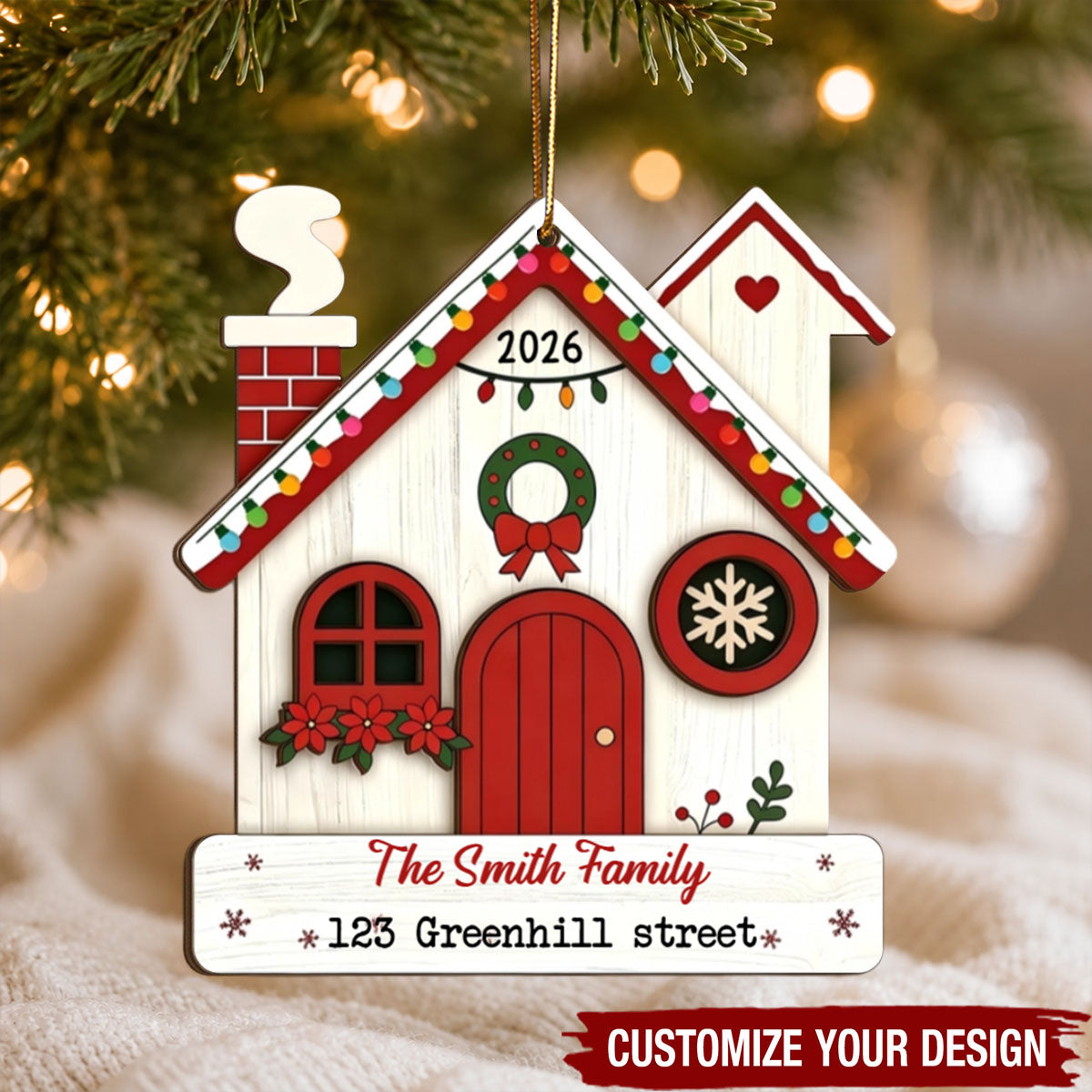 Personalized Our First Christmas in New Home Ornament - Newlywed Gift