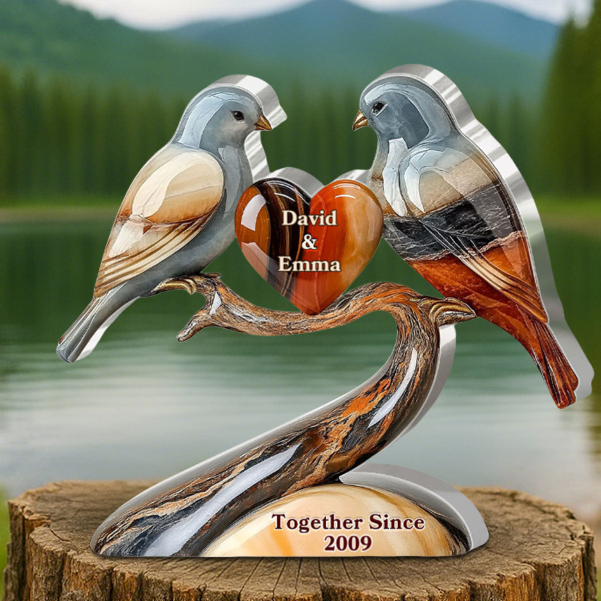 Our Marble Song - Personalized Shaped Acrylic Plaque For Couple