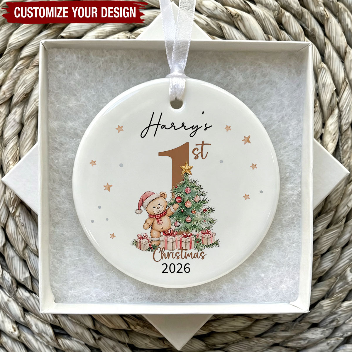 Baby First Christmas Ornament – Personalized Newborn Gifts