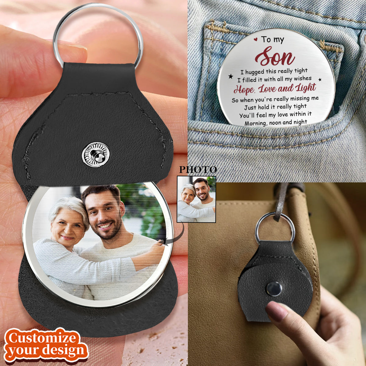 I Love You And I’m So Proud Of You - Family Personalized Custom Photo Pocket Hug