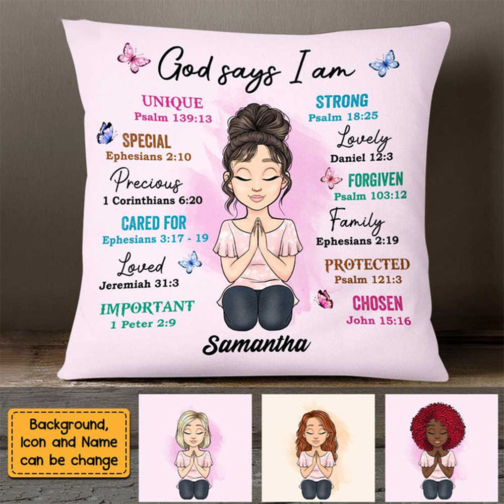God Says I Am Pillow